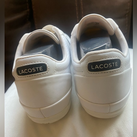 Lacoste Misano Elastic White and Navy Sneakers 9.5 - Picture 2 of 9